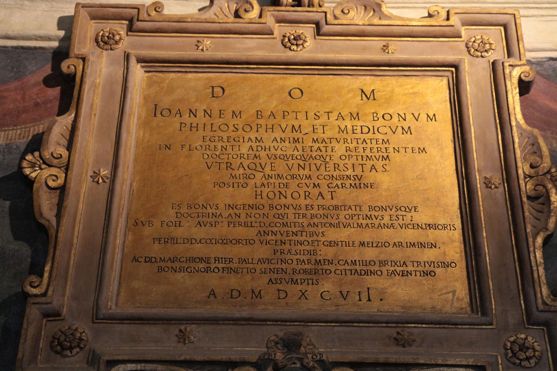 Giovan Battista Bono's memorial tablet, Palazzo Archiginnasio, Bologna (2).JPG
